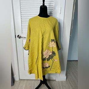 Yellow Mumu top. Nepal style